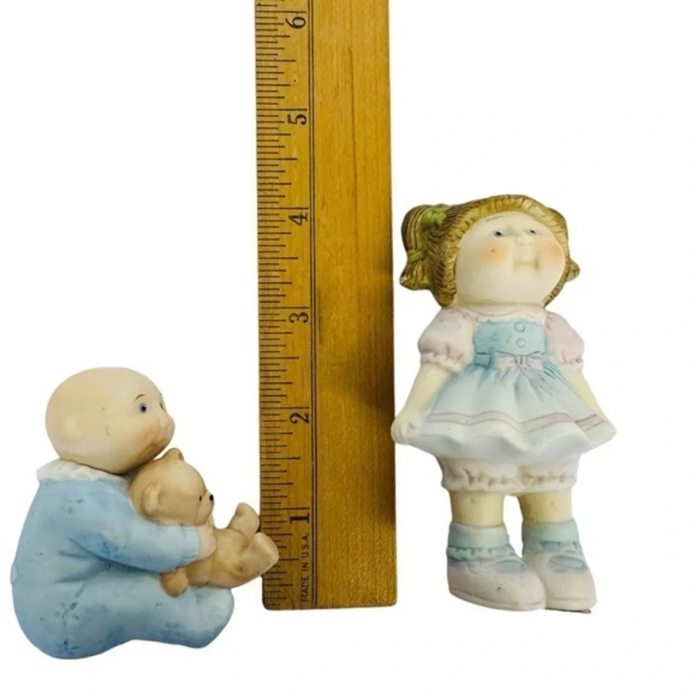 Vintage 1984 Cabbage Patch Kids  porcelain figurines Lot Of 6‎ Toddler & Babies